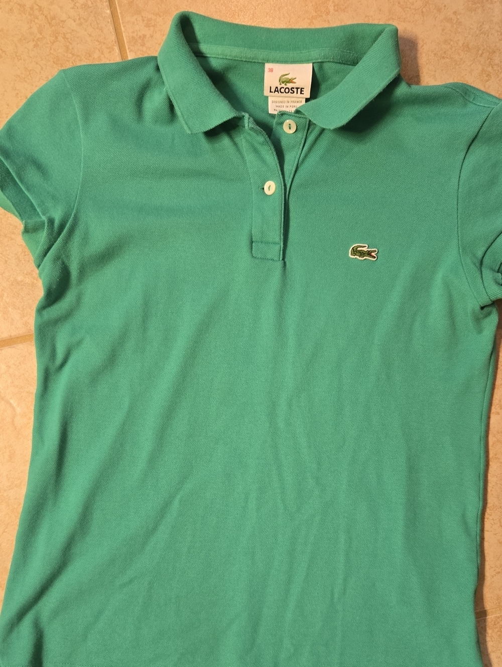 Lacoste Women's Teal Polo with Crocodile Logo